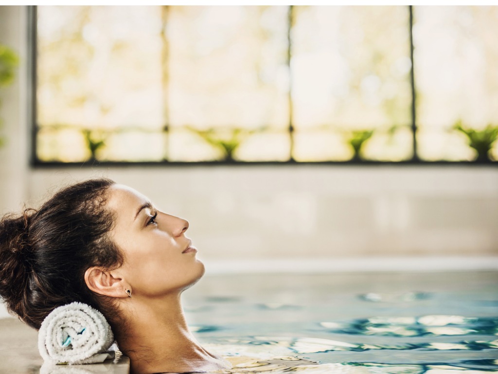woman relaxing in a spa